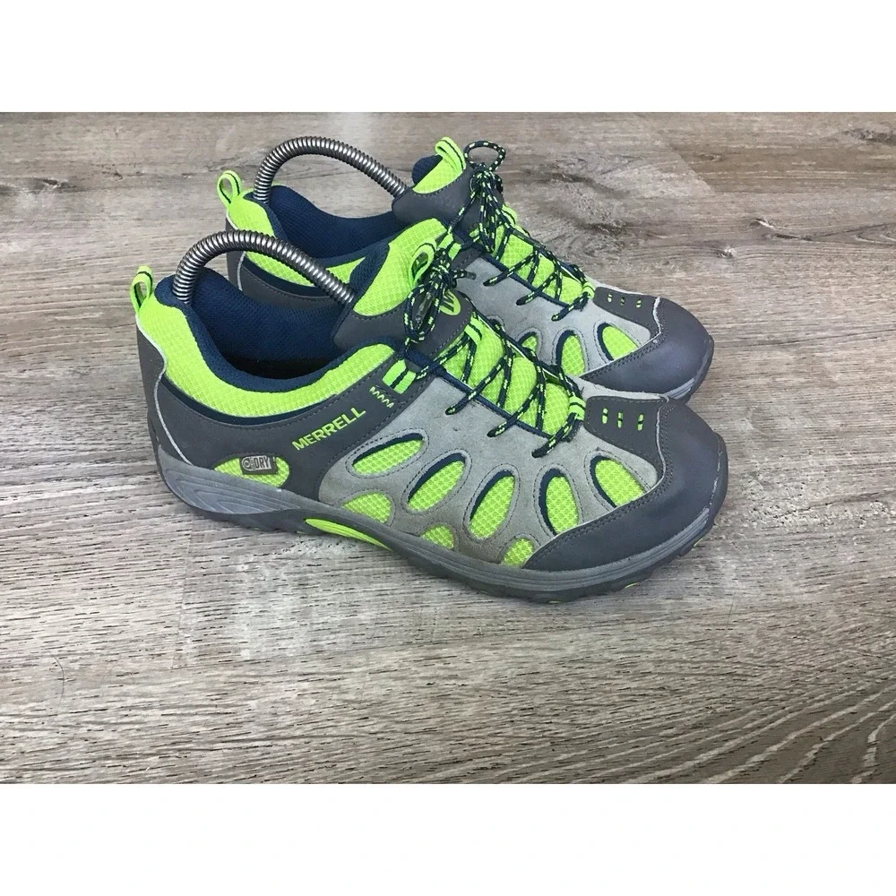 Merrell Hiking Chameleon Low Lace Boys Green Grey Size 7M Shoes MY52377